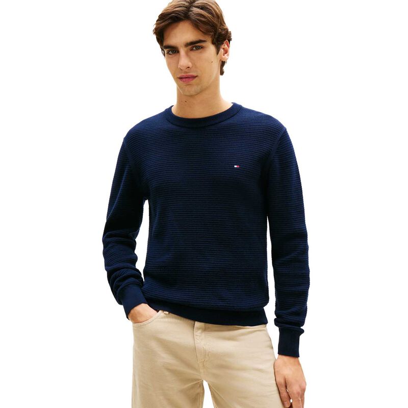 Tommy Hilfiger Textured Knit Crew Neck Jumper image number 0